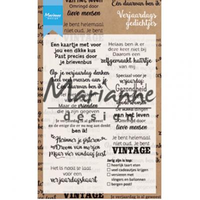 Marianne Design Clear Stamps - Verjaardagsgedichtjes (NL)
